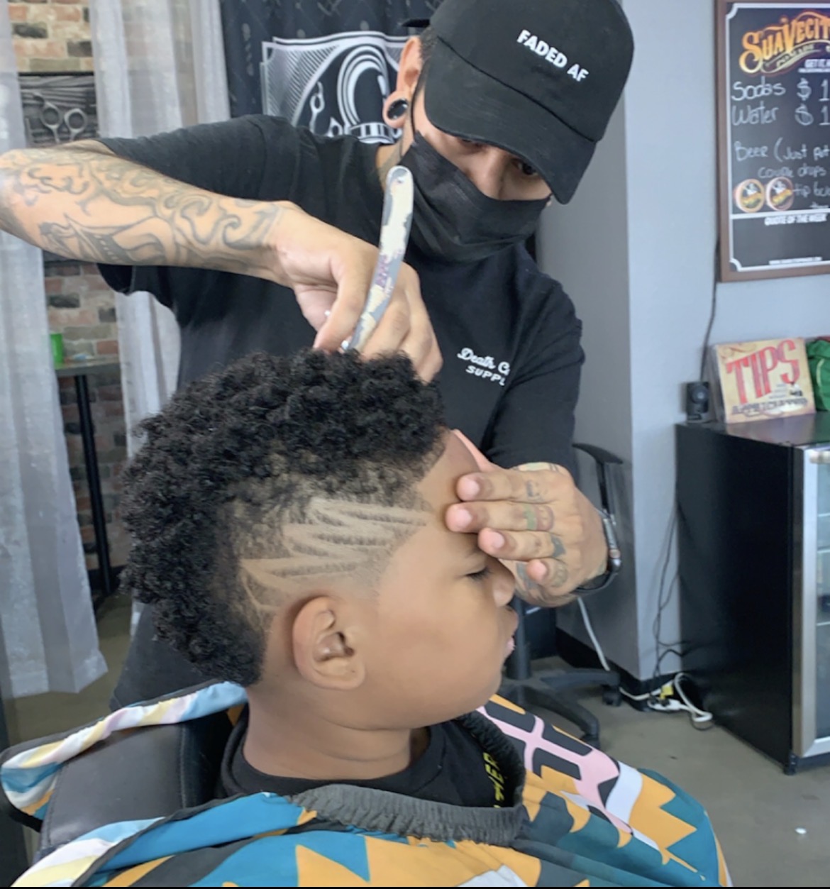 Custom hair design with razor work